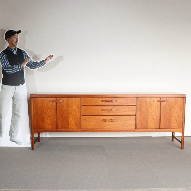 nathan/ネイサン　北欧ヴィンテージ　チーク　サイドボード 送料込み 【木目が大好きなあなた好み】ネイサンNATHAN製サイドボード