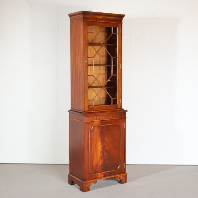 NARROW MAHOGANY TALL CABINET