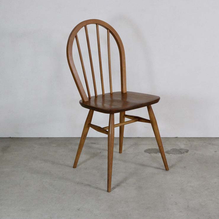 アーコールフープバックチェア、ナチュラルブラウンの色、木製、23143a