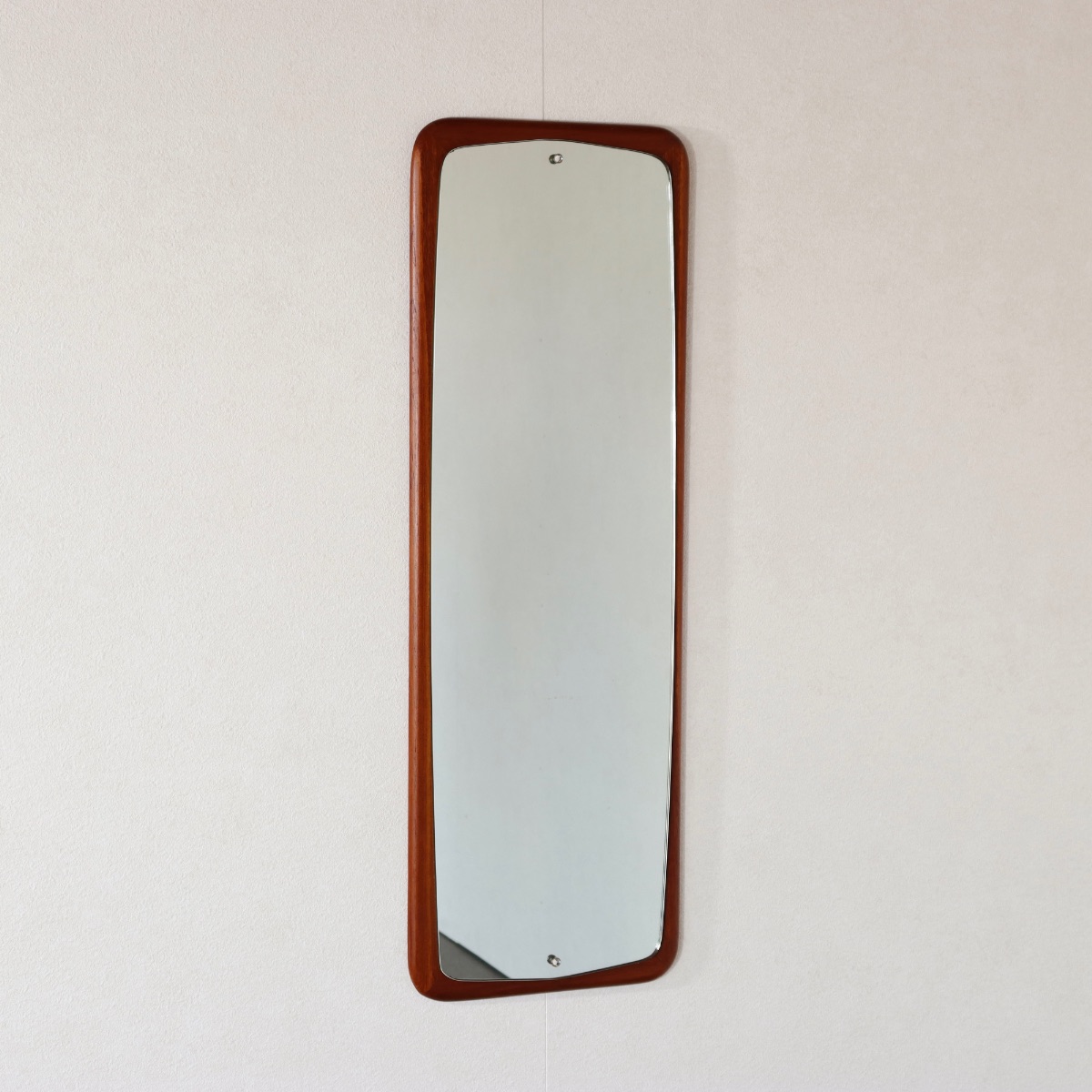 イケてる？イケてます！】 チーク材壁掛けミラー