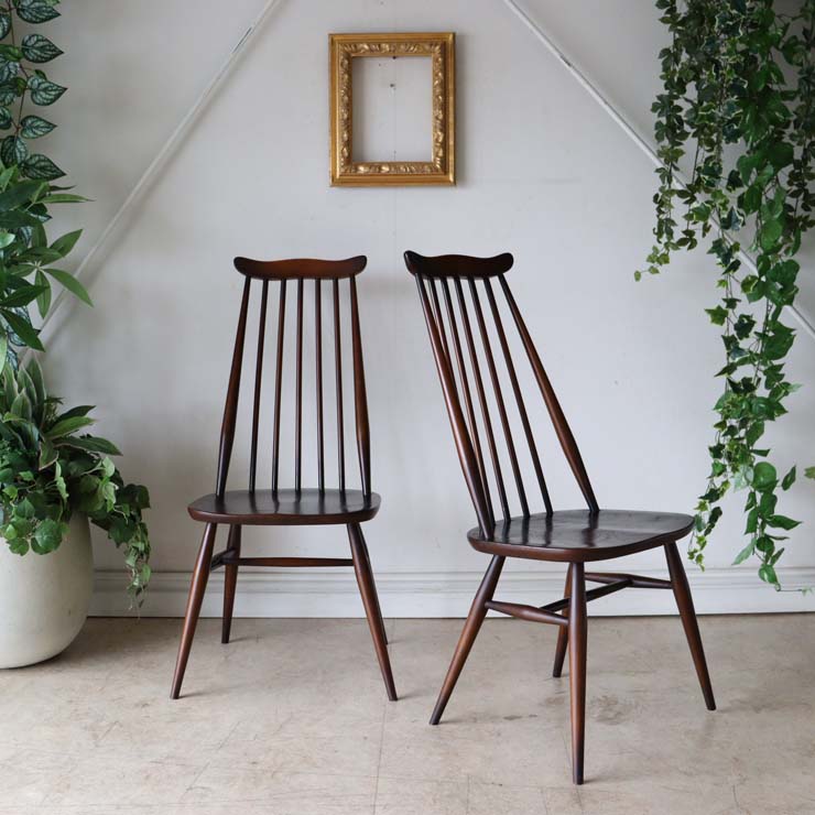 アーコール（ERCOL）ゴールドスミスチェア【ブラウン】２脚　商品番号【122089】