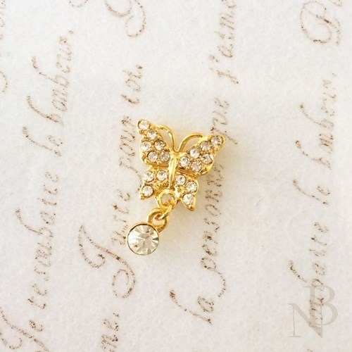 リュクスバタフライスイング（クリスタル×クリスタル） 18mm×12mm