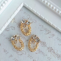 ラグジュアリーループ（クリスタル×オーロラ） 13mm×10mm