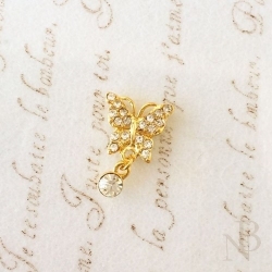 リュクスバタフライスイング（クリスタル×クリスタル） 18mm×12mm