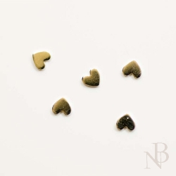 ハートスタッズ 2.2mm×2.5mm / シルバー 50個入