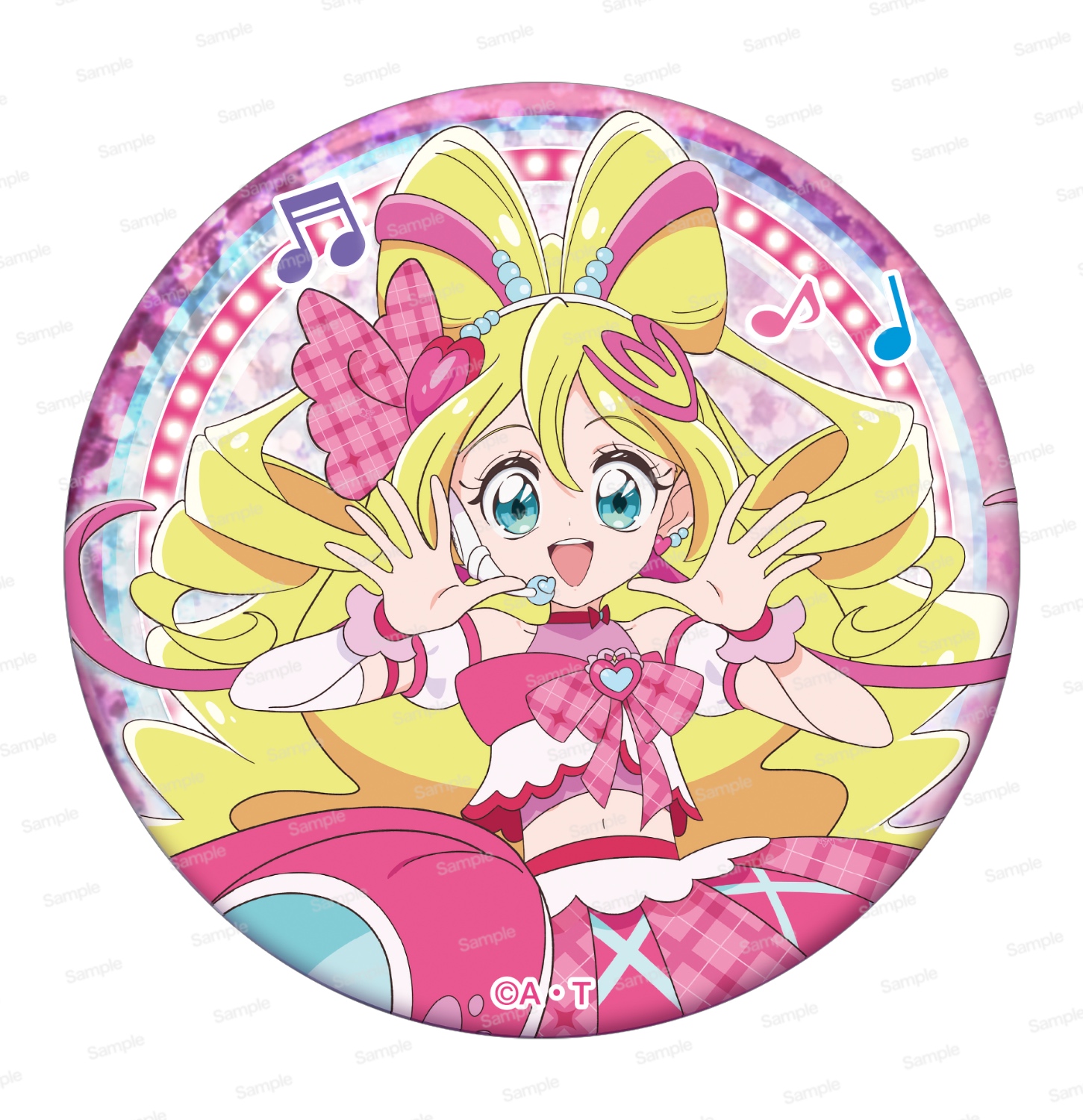 ブルジュラ　キミとアイドルプリキュア　ホログラム缶バッジ　キュアズキューン キミとアイドルプリキュア 限定 ホログラム 缶バッジ キュア