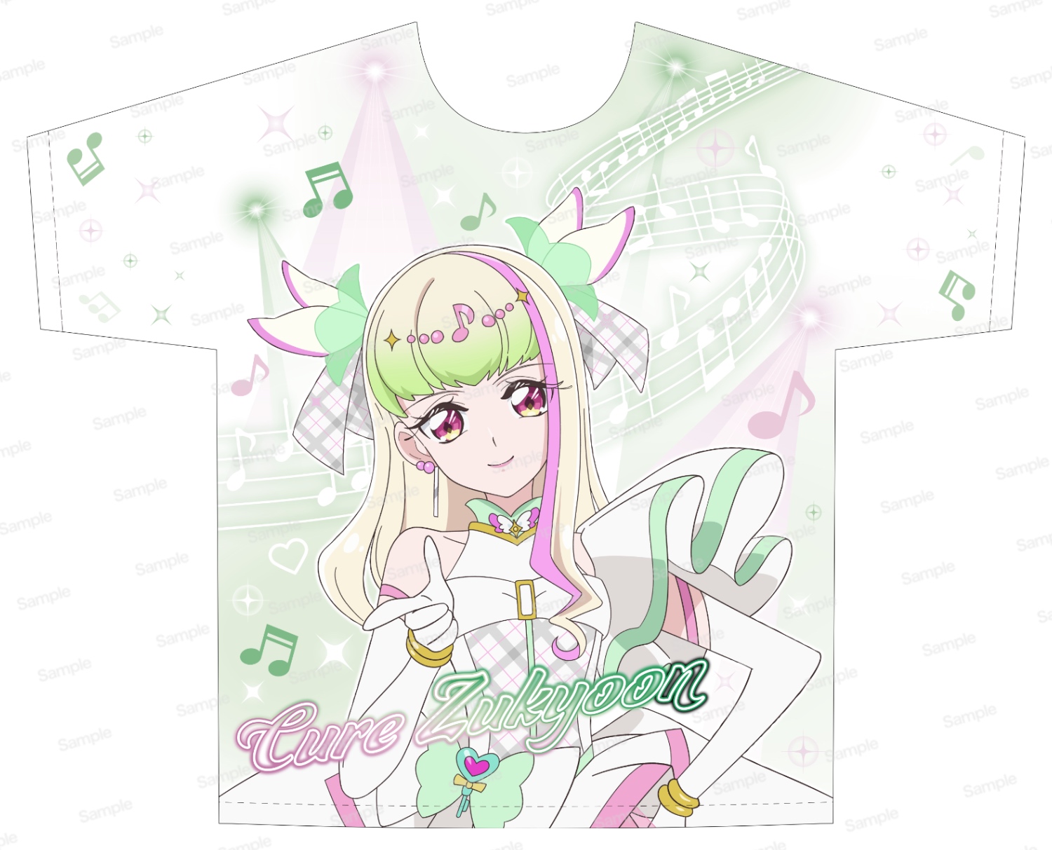 キミとアイドルプリキュア♪フルグラフィックTシャツVol.2 キュアズキューン/プリルン 表
