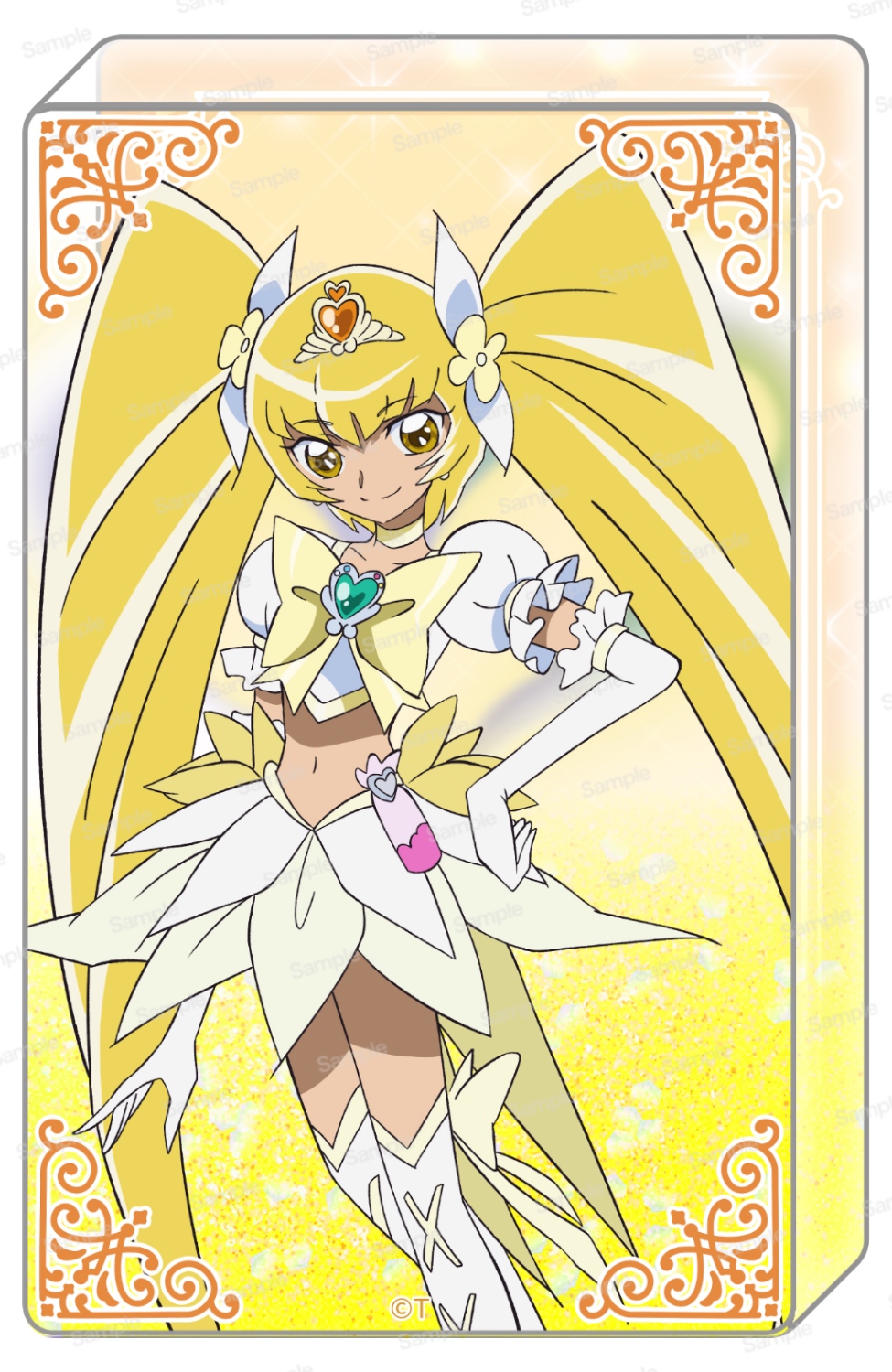 ハートキャッチプリキュア!　15周年メモリアルグリッターアクリルブロックVol.1　キュアサンシャイン