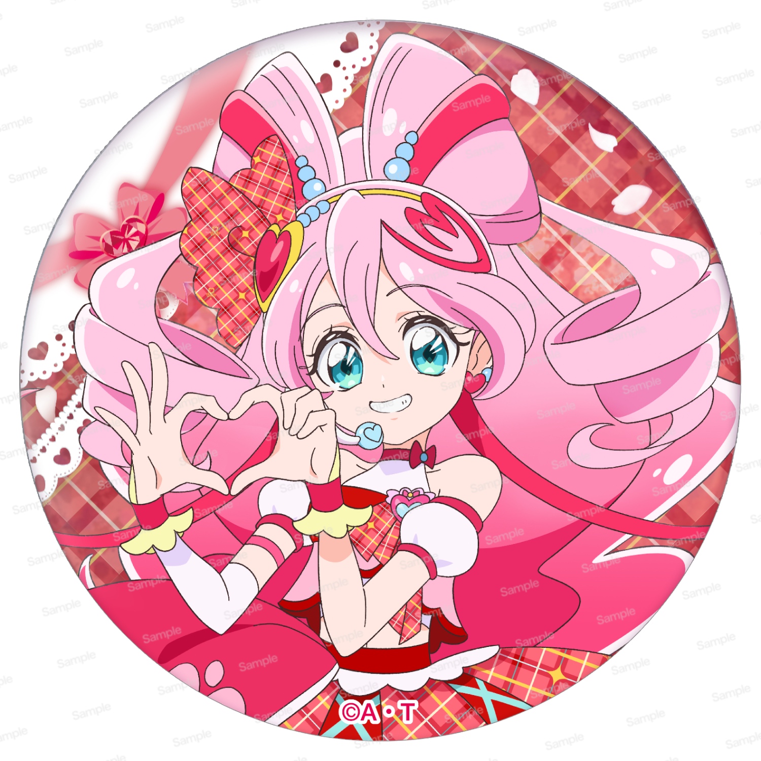 キミとアイドルプリキュア♪　ホログラム缶バッジ第3弾　キュアアイドル -アイドルハートリボンスタイル-