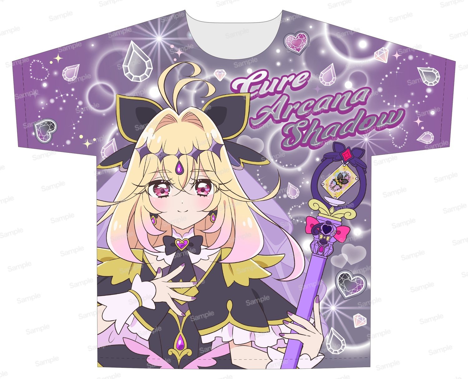名探偵プリキュア！　フルグラフィックTシャツVol.1　キュアアルカナ・シャドウ/森亜るるか　表
