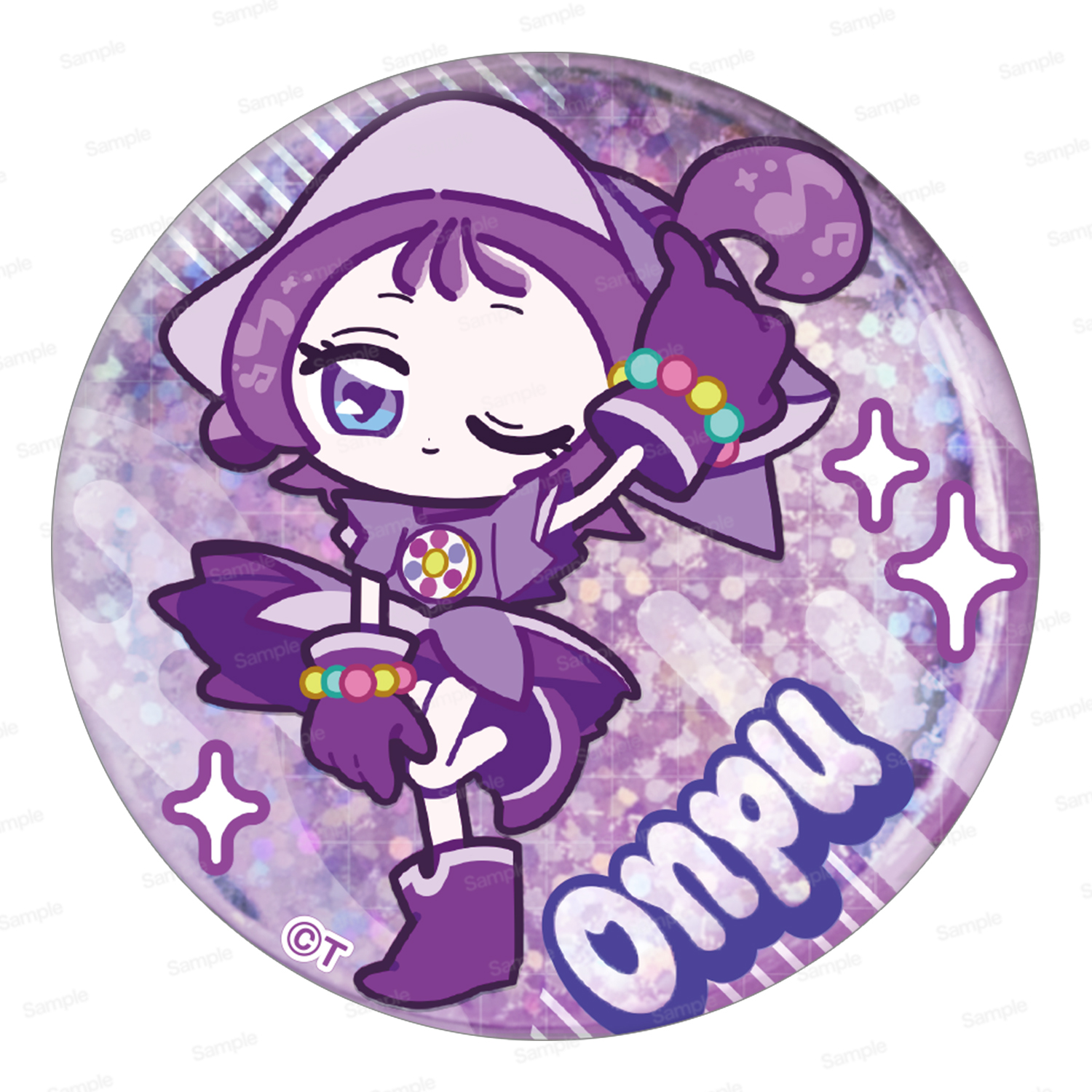 おジャ魔女どれみにょん ホログラム缶バッジ おんぷ