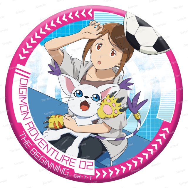 デジモンアドベンチャー02 THE BEGINNING　ドでか缶バッジ　ヒカリ&テイルモン