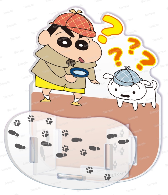 クレヨンしんちゃん ゆらゆらアクリル小物入れ 第2弾 探偵しんちゃん&シロVer. 