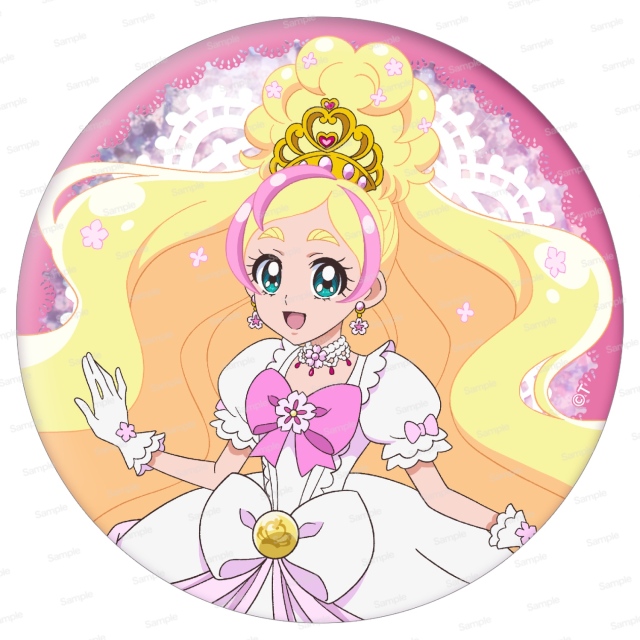 Go！プリンセスプリキュア　10周年メモリアルホログラム缶バッジ第1弾　キュアフローラ