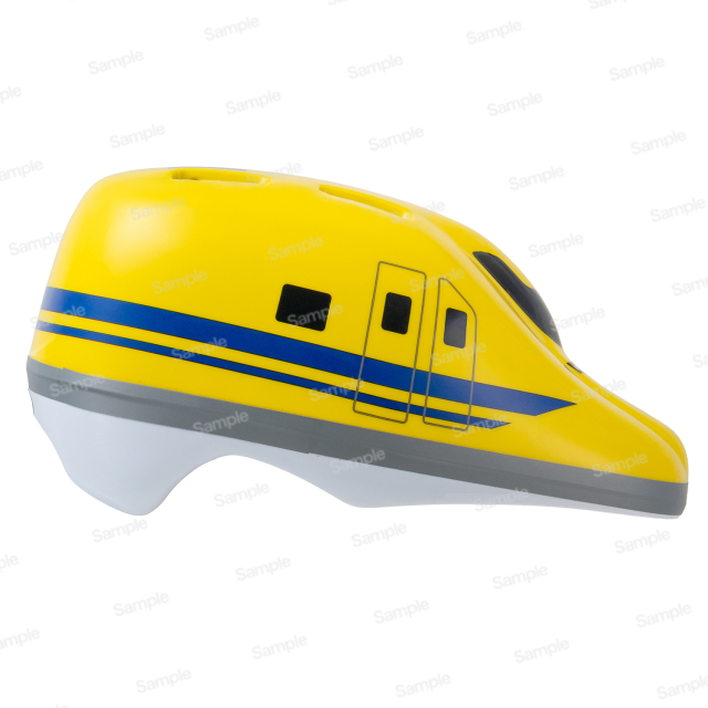 キッズ サイクルヘルメット ドクターイエロー 右側面