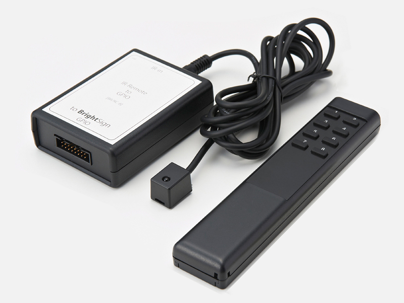 BrightSign（ブライトサイン）BS3/4/5/6シリーズ リモコンユニット 8ボタン（GPIO赤外線リモコンユニット）　【型番】BR/PRC-8　※発売元より直送