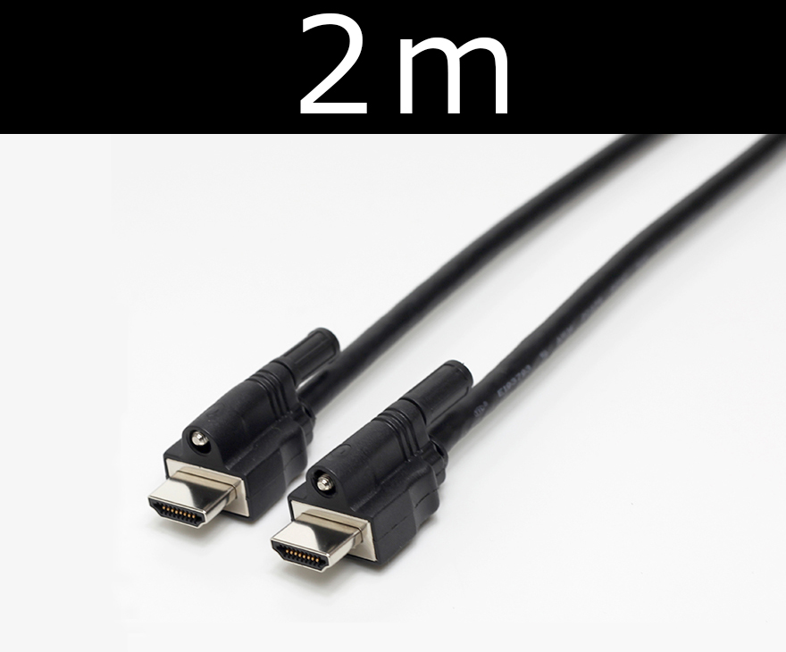 ■在庫限りで販売終了■　コネクターロック付HDMIケーブル 2m　【型番】HAML/PE2M　※発売元より直送