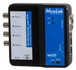 ■販売終了■　MuxLab（マックスラボ）ツイストペア伝送マルチSDI延長器（送受セット）　【型番】MUX-ES500733　※販売終了