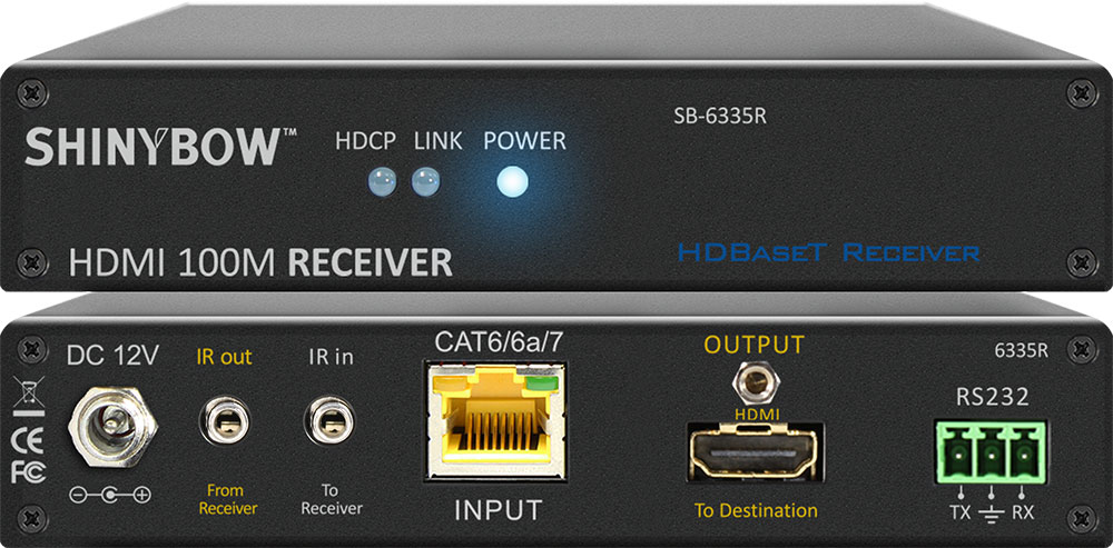■販売終了■　SHINYBOW（シャイニーボー）HDBaseT準拠HDMI受信器　【型番】SB-6335R　※販売終了