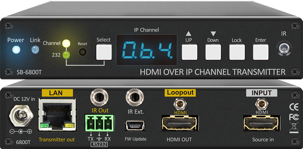 ■販売終了■　SHINYBOW（シャイニーボー）IP対応HDMI送信器　【型番】SB-6800T　※販売終了