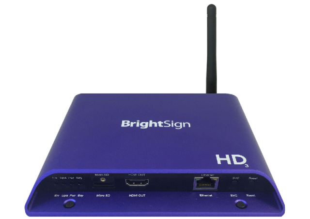BrightSign Bright Sign HD3 HD223 Digital Signage W / Power