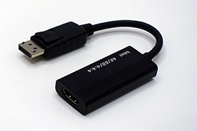 ■販売終了■　4K/60p対応 DisplayPort→HDMI変換アダプター　【型番】DPM-HAF　※販売終了