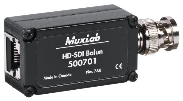 ■在庫限りで販売終了■　MuxLab（マックスラボ）ツイストペア伝送HD-SDI延長器（送受セット）　【型番】MUX-ES500701-2PK　※発売元より直送