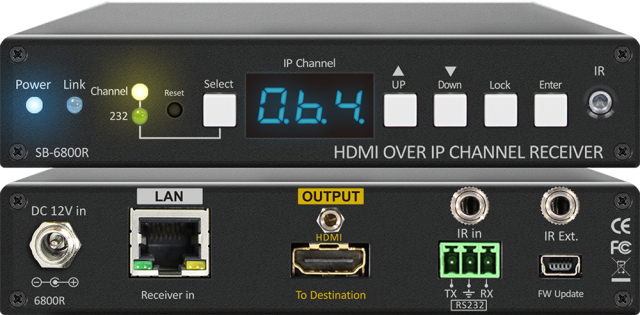 ■販売終了■　SHINYBOW（シャイニーボー）IP対応HDMI受信器　【型番】SB-6800R　※販売終了