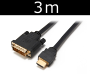 ■在庫限りで販売終了■　HDMI ⇔ DVIケーブル 3m　【型番】HAM-DM/3M　※発売元より直送