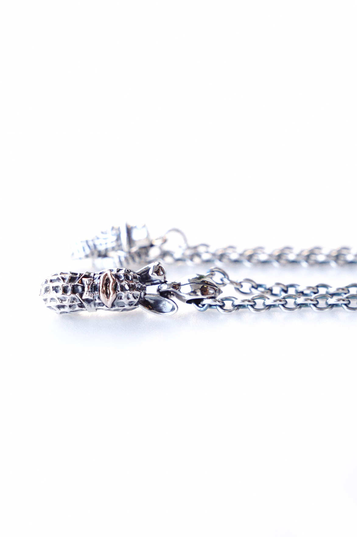 PEANUTS & Co. M BUNNY silver x k10PG + chain all silver