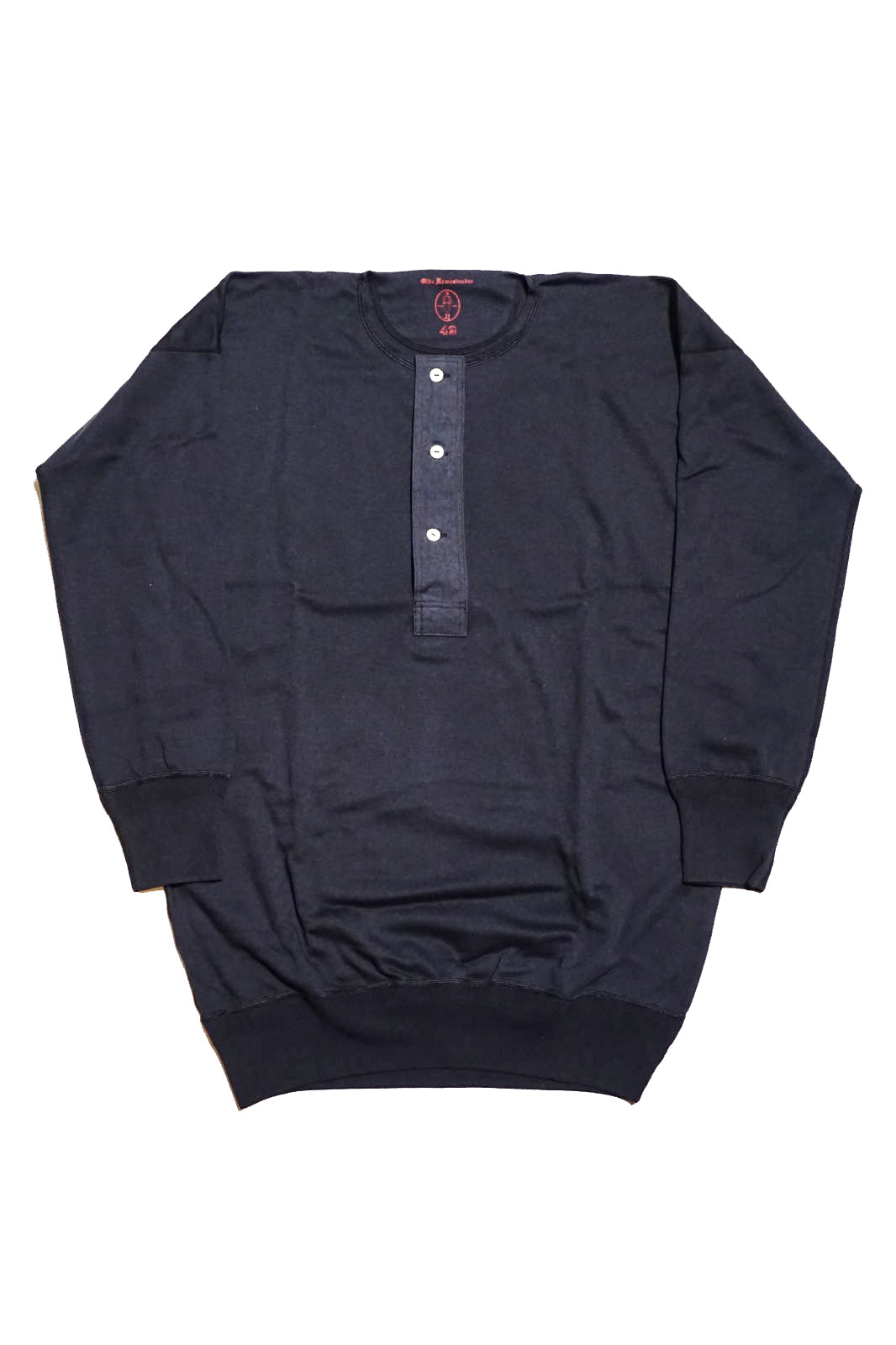 Olde Homesteader "Henley Neck Longsleeve" – Interlock – Worker's Black