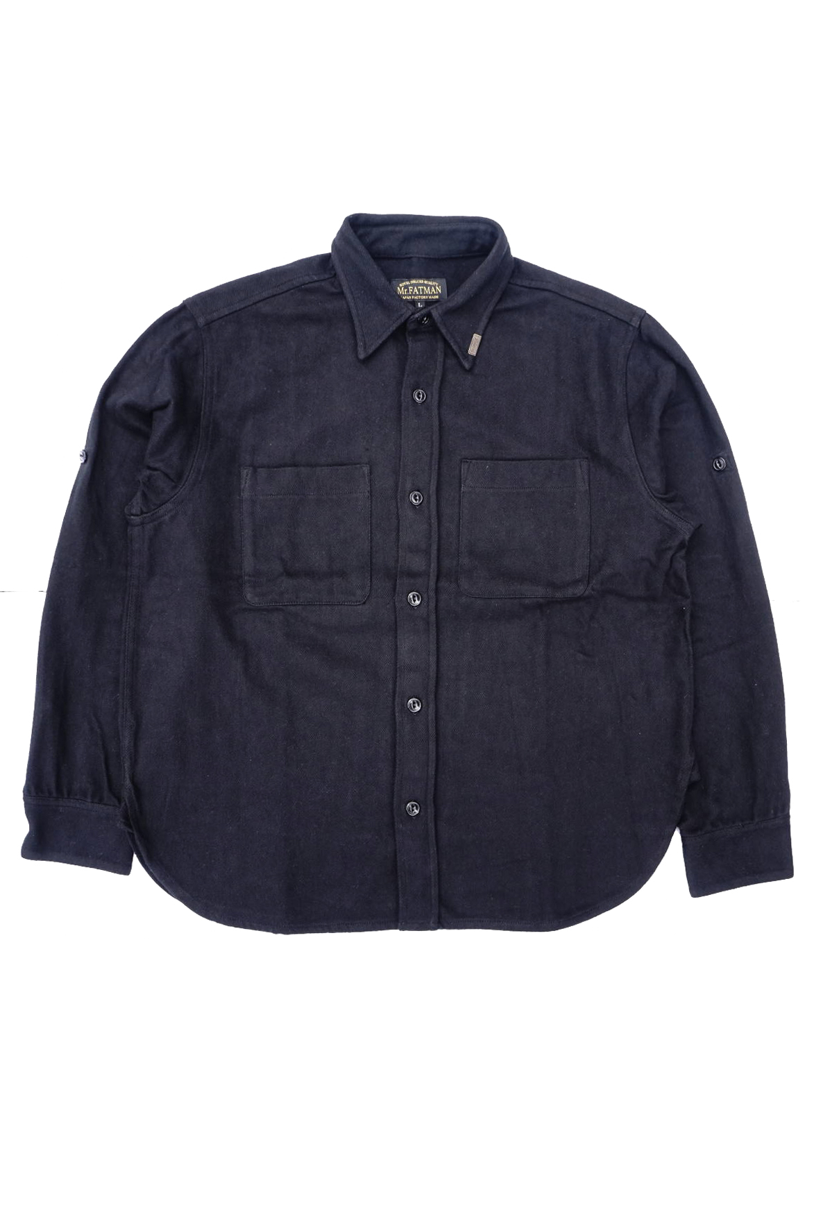 Mr.FATMAN "Johnny Cotton Flannel Shirt" BLACK