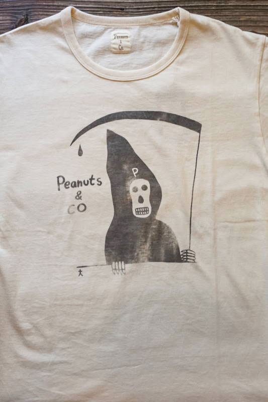 SCUMBOY TATTOO X PEANUTS&Co. "T-SHIRTS" GRIM REPER WHITE