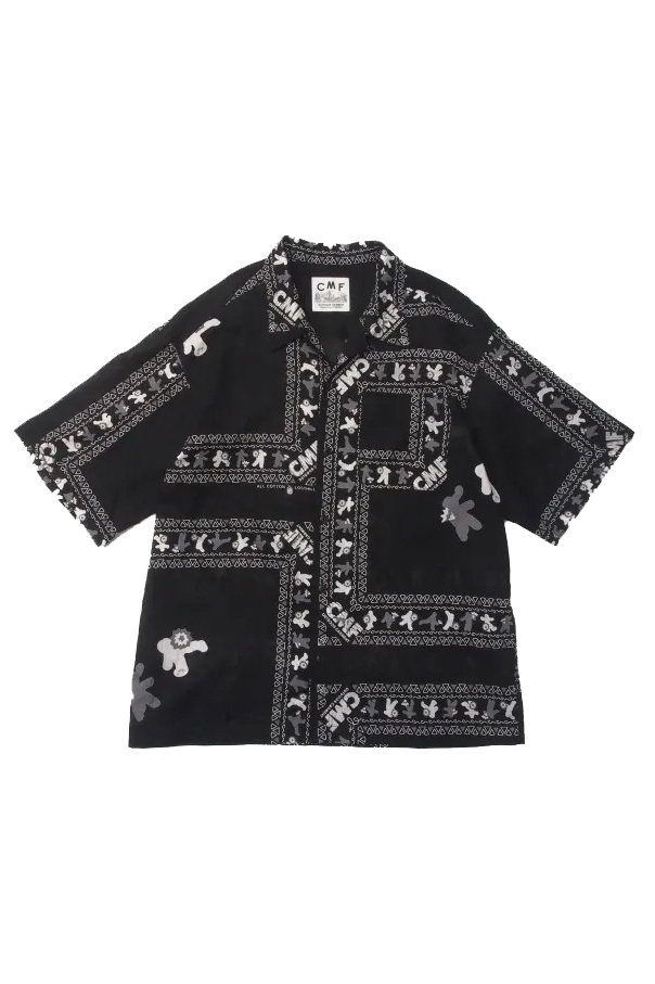 CMF OUTDOOR GARMENT "BANDANA SHIRTS" BLACK