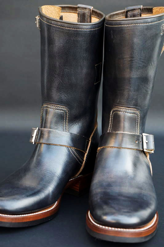 CLINCH Enginner boots Latigo Black Handdye