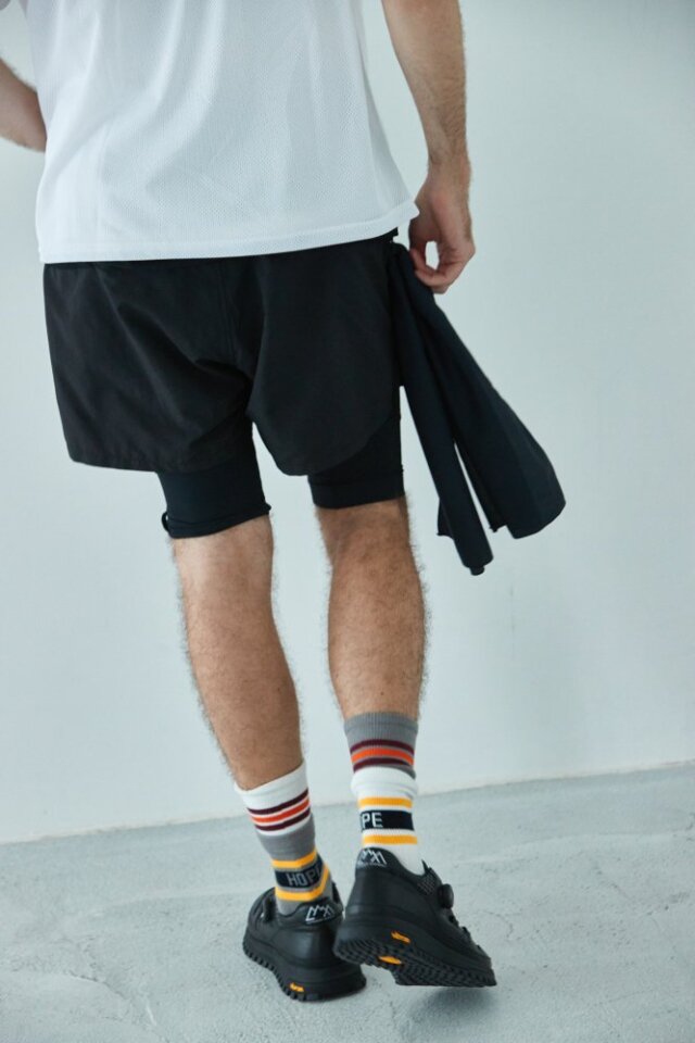 COMFY OUTDOOR GARMENT "RUN CMF RUN SHORTS"(MEN`S) BLACK