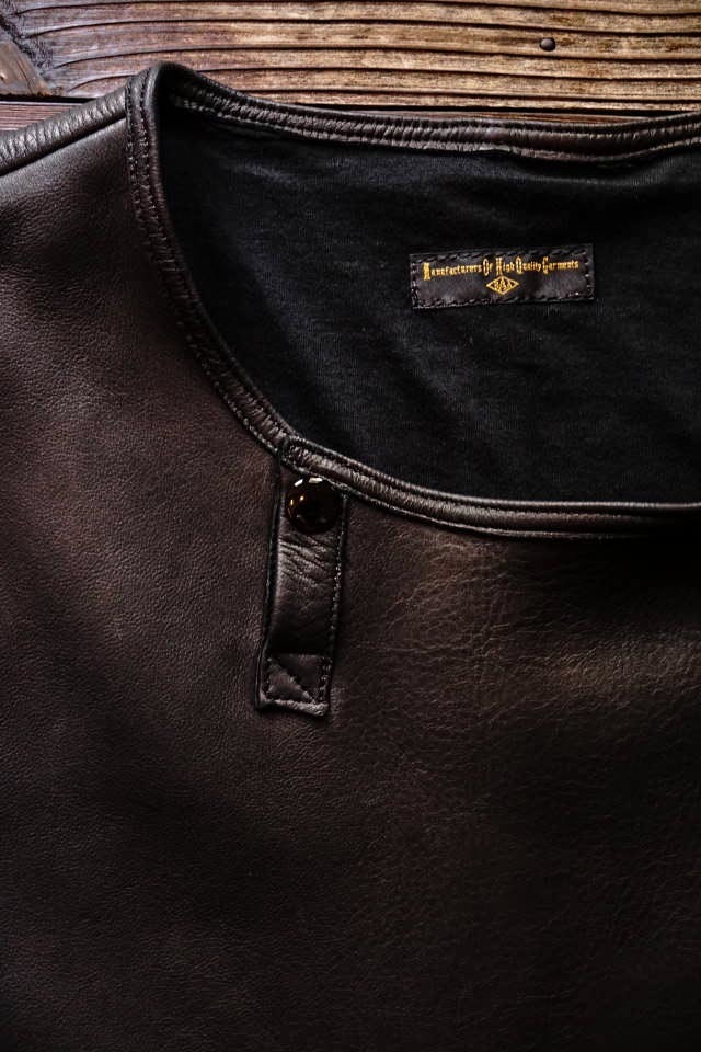 BAA COSTUME MFG. "MOLT" DEERSKIN LONG SLEEVE TEE BLACK