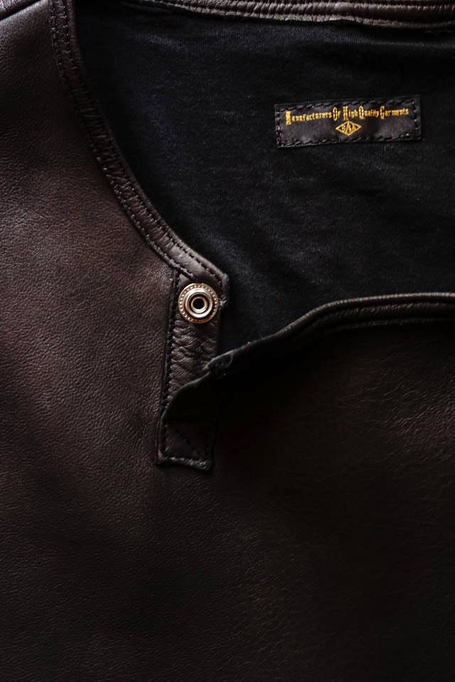 BAA COSTUME MFG. "MOLT" DEERSKIN LONG SLEEVE TEE BLACK