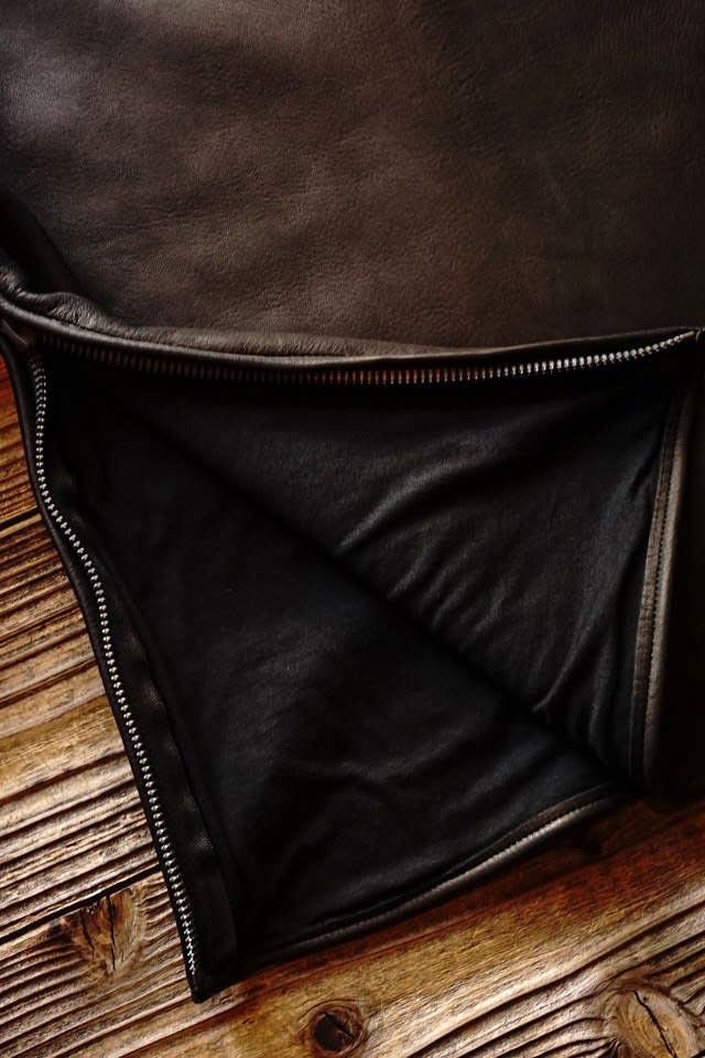 BAA COSTUME MFG. "MOLT" DEERSKIN LONG SLEEVE TEE BLACK