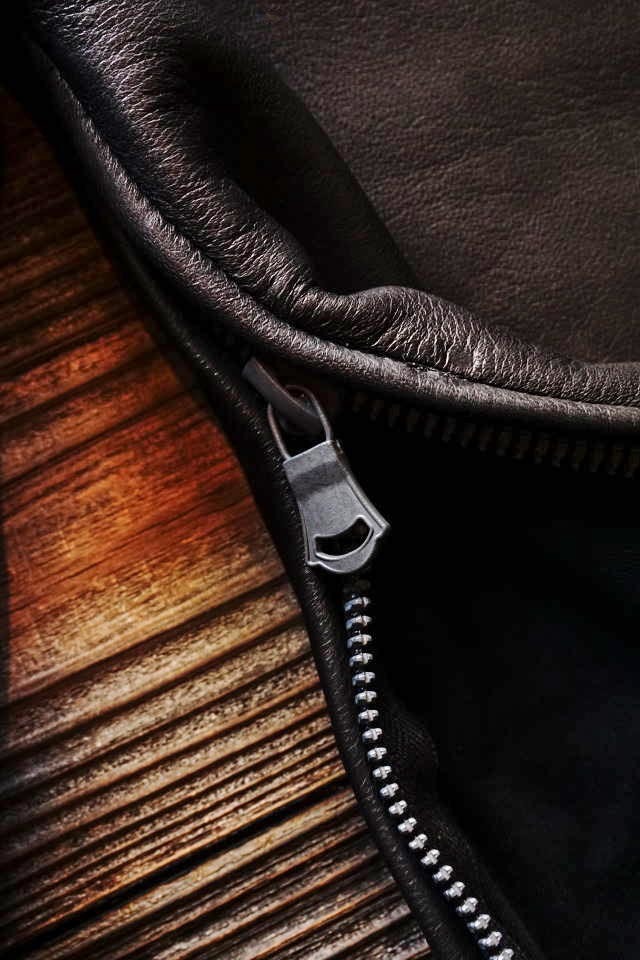 BAA COSTUME MFG. "MOLT" DEERSKIN LONG SLEEVE TEE BLACK