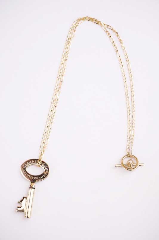 GLAD HAND JEWELRY KEY TOP & CHAIN "K10 GOLD"