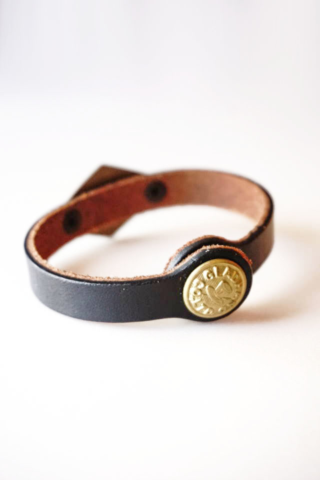 GLAD HAND GH TAG - NARROW BRACELET "SHAKE HAND" BLACK