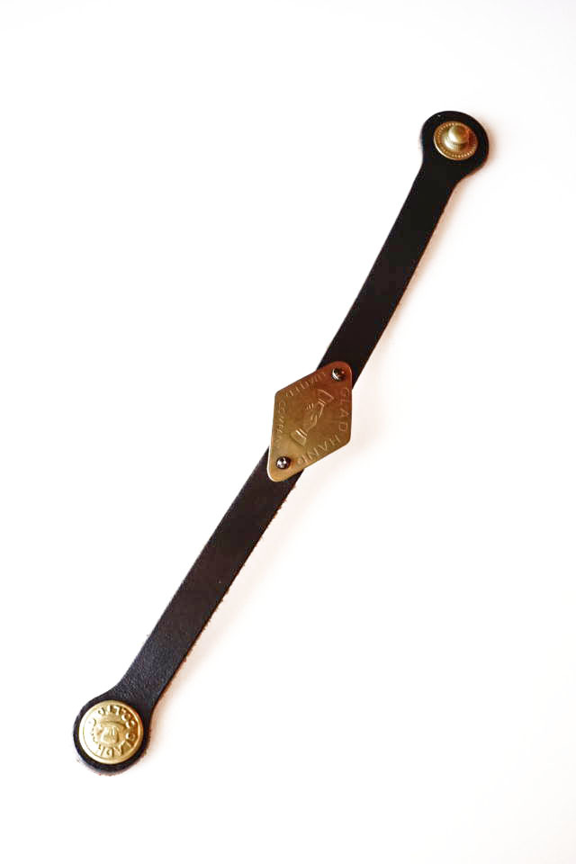 GLAD HAND GH TAG - NARROW BRACELET "SHAKE HAND" BLACK