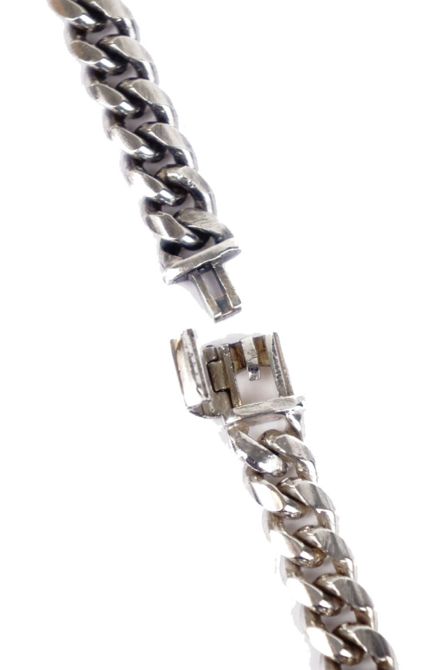 GLAD HAND JEWELRY NARROW CHAIN NECKLACE SILVER925 "MADE IN U.S.A."