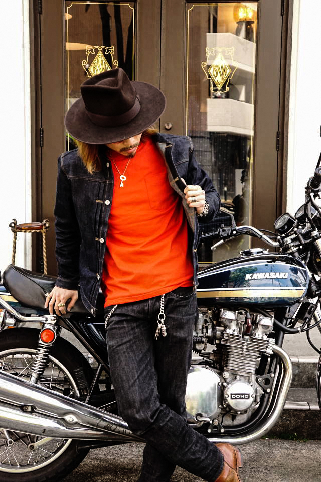 BAA COSTUME MFG. "ZEBRA BACK" POCKET TEE RED/WHT