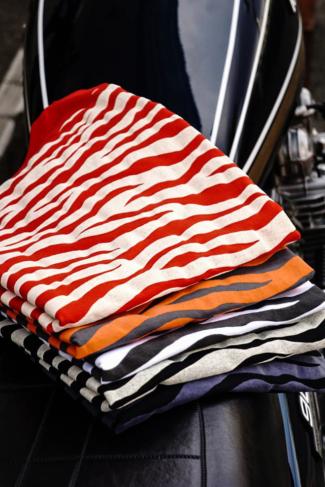 BAA COSTUME MFG. "ZEBRA BACK" POCKET TEE RED/WHT