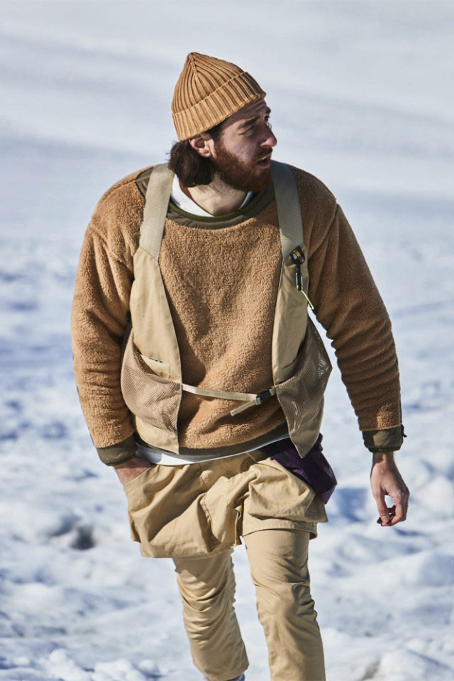 COMFY OUTDOOR GARMENT "PRECOLD FLEECE TEE" BEIGE