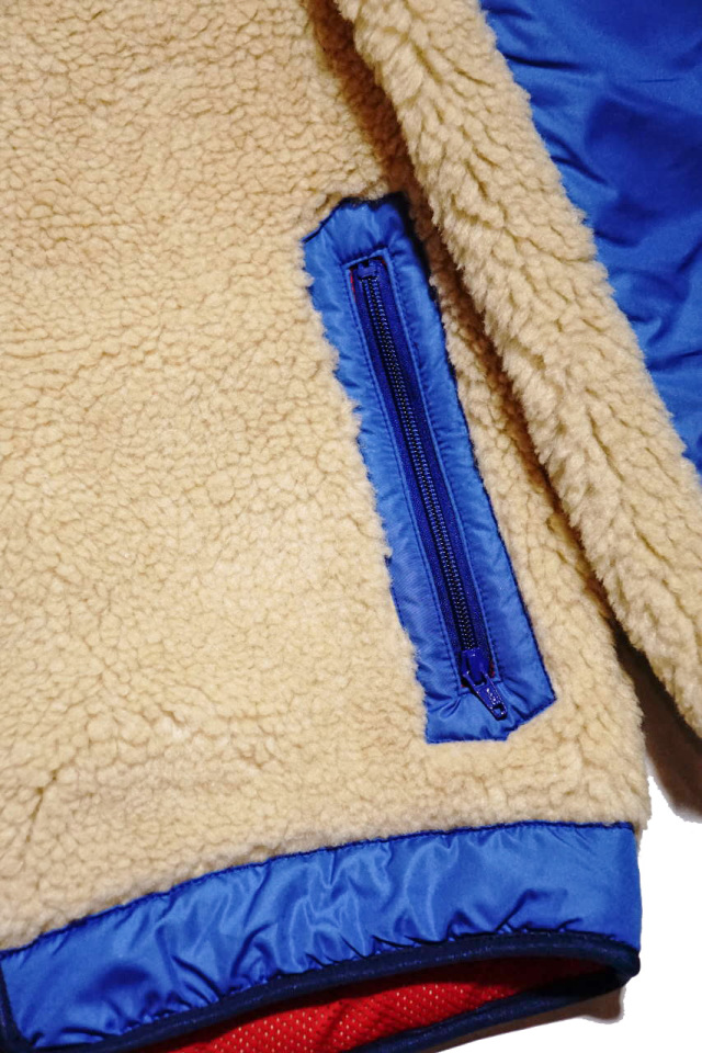 COMFY OUTDOOR GARMENT "RABBIT HOODIE" BEIGE/R.BLUE