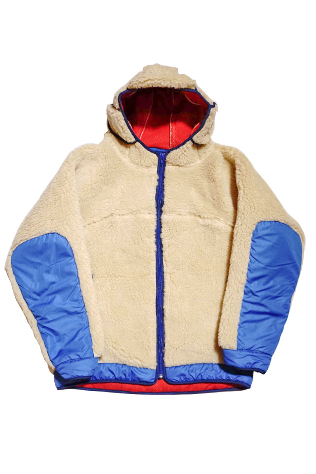 COMFY OUTDOOR GARMENT "RABBIT HOODIE" BEIGE/R.BLUE