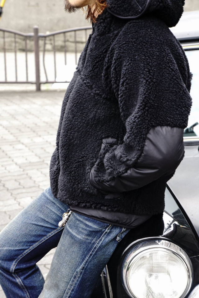 COMFY OUTDOOR GARMENT "RABBIT HOODIE" BLACK/BLACK